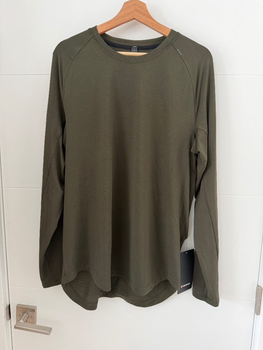 NWT Lululemon Mens Drysense Long Sleeve Shirt Dark Olive Large
